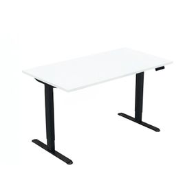 Стіл із електричним регулюванням висоти, одномоторний, чорний каркас, 1200х600х718-1178 мм.