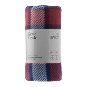Плед Ardesto Fleece 130x160см, клітинка, синьо-бордовий (ART0719PB)