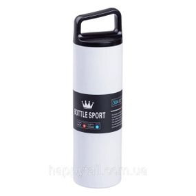 Термос металевий 500 мл Bottle Sport з вакуумною ізоляцією синій HPGM5009BL Білий