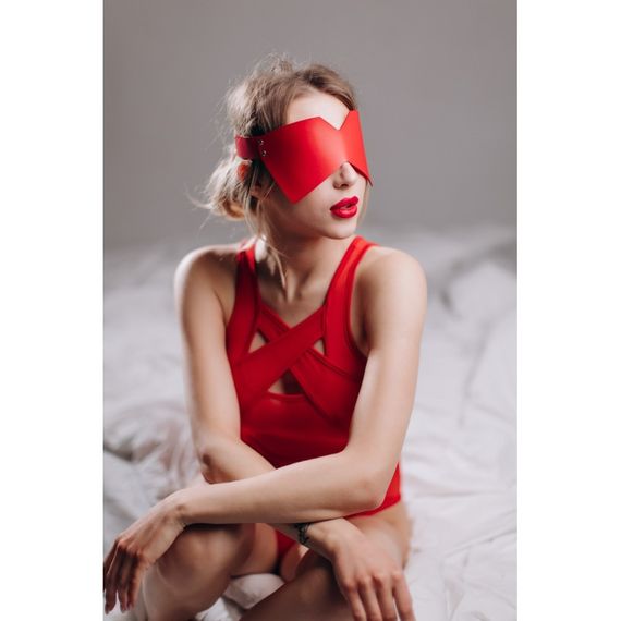 Маска на глаза MD3 RED полиуретан Sex Aura | Зображення 1