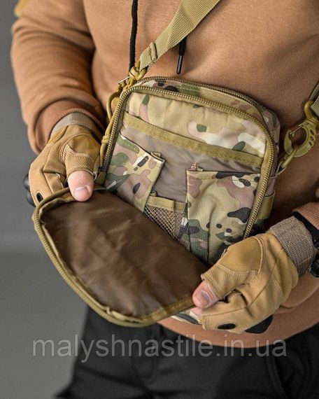 Тактическая сумка через плечо мультикам ДЛ6248 | Зображення 2