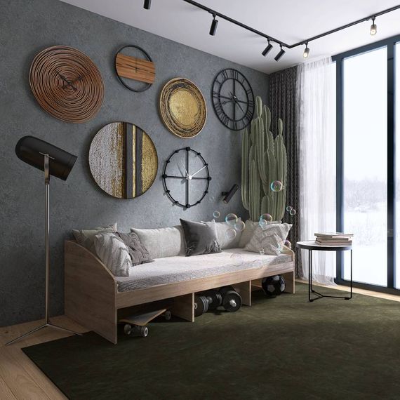 Ліжко односпальне Еверест Комфорт 3 193х84х59 см Дуб сонома (EVR-5730) | Зображення 1