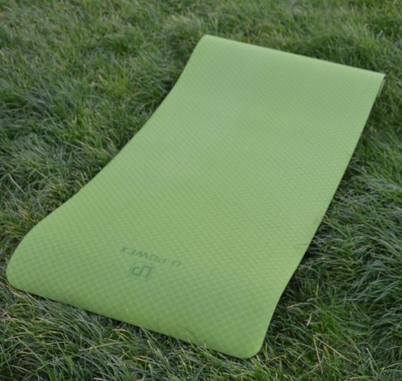 Килимок для йоги та фітнесу U-POWEX TPE Yoga mat Green/Black (183х61х0.6) | Зображення 5