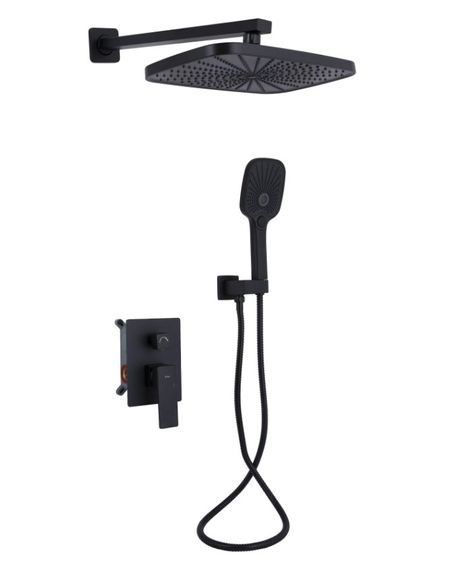 Душова система для душу Qtap Gemini прихованого монтажу Black Matt QTGEM113BLM45697