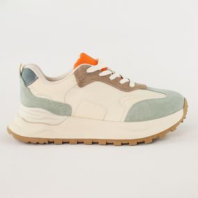 Кросівки жіночі шкіряні 588078 Молочні зелені 36 37 38 39 40