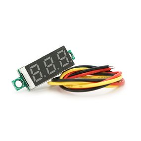 Цифровий вольтметр, діапазон вимірювань 0 -100V, 0.28", три дроти, Yellow