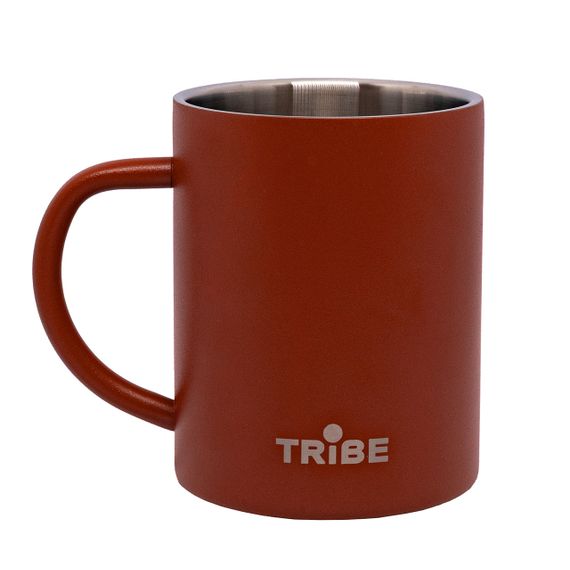 Термочашка Tribe Camp Mug 375 мл terracota, Термокружка туристична для чаю і кави, Термопосуд у похід