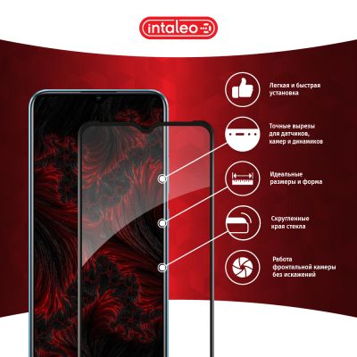 Стекло защитное Intaleo Full Glue RealMe C21 Black (1283126518508) | Зображення 1