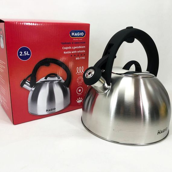 Чайник з одинарним дном Magio, Чайник металевий зі свистком, Нержавіючі чайники зі свистком US-56 | Зображення 9