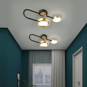 Люстра світлодіодна стельова LED світильник для квартири на стелю лед 26583 Чорний 6х22х45 см.