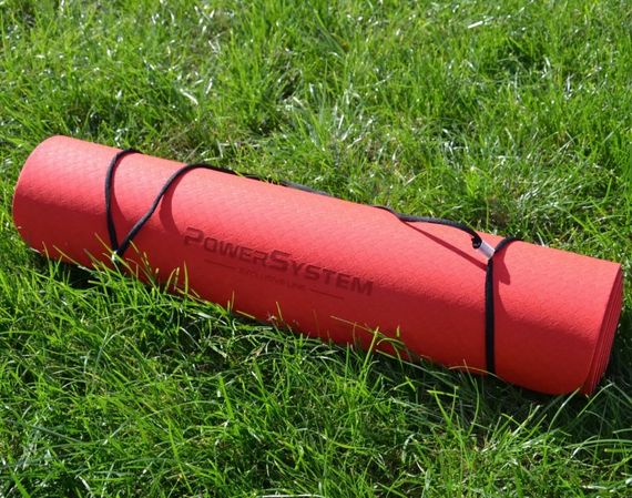 Килимок для йоги та фітнесу Power System PS-4060 TPE Yoga Mat Premium Red (183х61х0.6) (4060RD-0) | Зображення 5