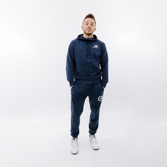 Кофта New Balance Essentials Stacked Logo FZ | Зображення 4