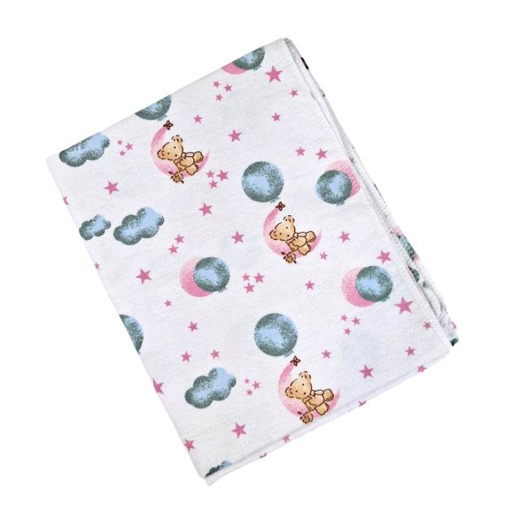 Пелюшка SoundSleep Sleepy Bear фланель 90х110 см біла (2800004643986) | Зображення 4