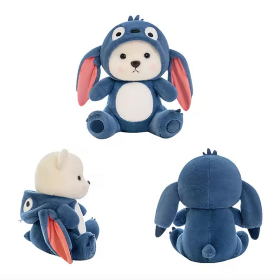 М'який плюшевий ведмедик у синьому комбінезоні, іграшка-антистрес 51 см | Зображення 7