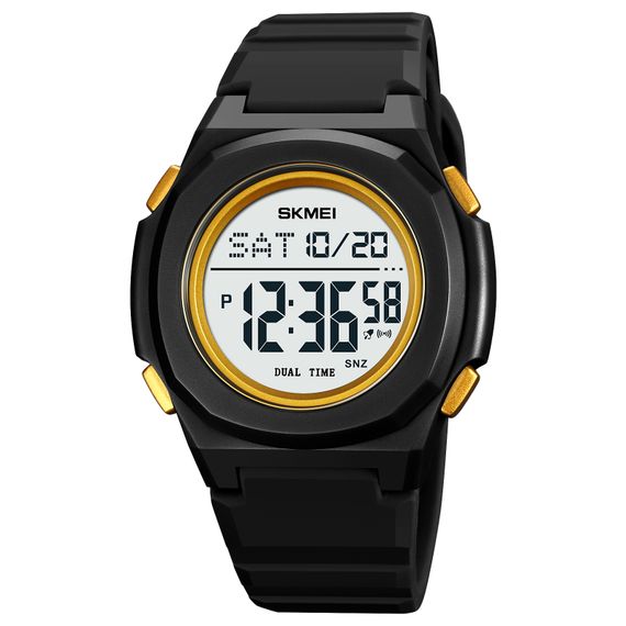 Чоловічий годинник Skmei 2023BKGD-WT Black-Gold White