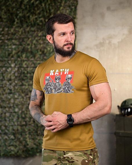 Тактична потоотводна футболка КАТІ койот ПП4667 | Зображення 1