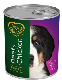 Корм Lovely Hunter Puppy Beef and Chicken влажный с говядиной и курицей для щенят 800 гр