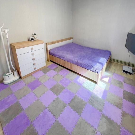 Підлога-пазл плюшевий 30х30х1см Світло-сірий (D) SW-00002080 | Зображення 8