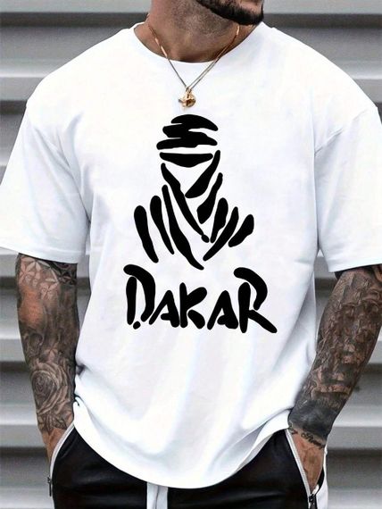 Футболка мужская с принтом повседневная S Белая