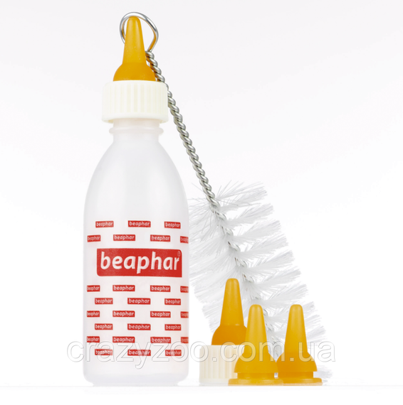 Пляшечка для годування для цуценят та кошенят Beaphar Lactol Feeding Set пластикова з сосками та щіткою 35 мл BAR11246 | Зображення 1