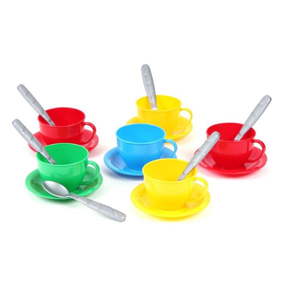 Ігровий набір "Чайний сервіз" 0083TXK чашки, тарілки та ложки для 6 осіб | Зображення 1