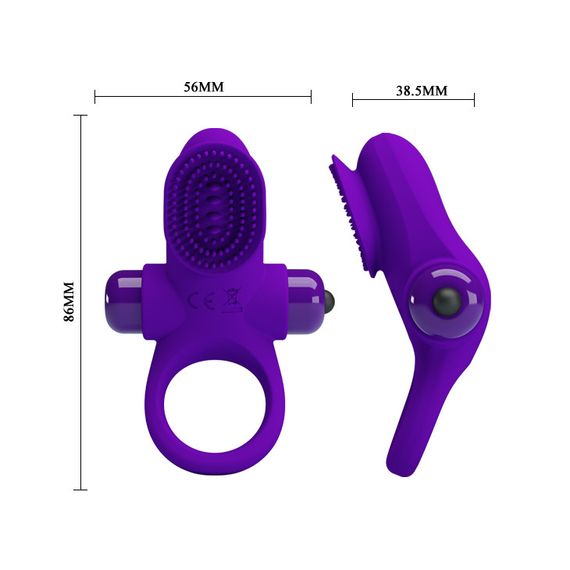 Ерекційне кільце - Pretty Love Vibrant Penis Ring II Purple sexstyle | Зображення 5