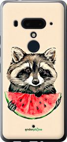Чохол на HTC U12 Plus Єнотик з кавуном "4605u-1712-2448"