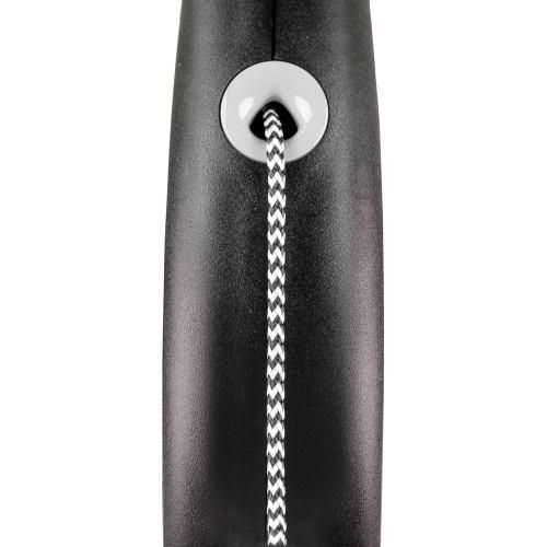 Рулетка Flexi Black Design для собак, трос, розмір M, 5 м (чорна) | Зображення 1