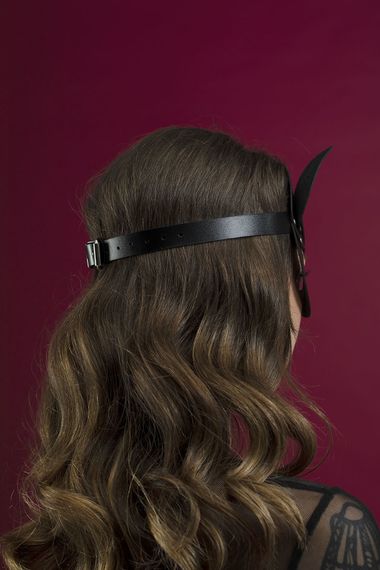 Маска кішечки Feral Feelings - Catwoman Mask, натуральна шкіра, чорна | Зображення 2