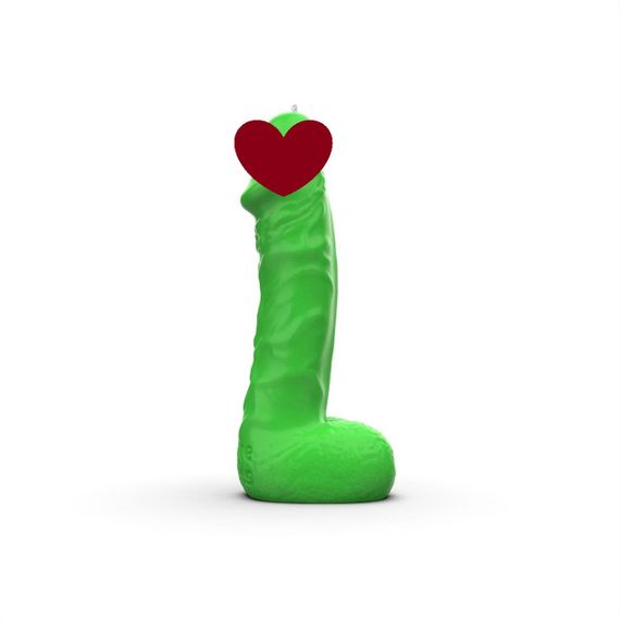 Свічка у вигляді члена Pure Bliss MINI Green 15 см Sex Aura