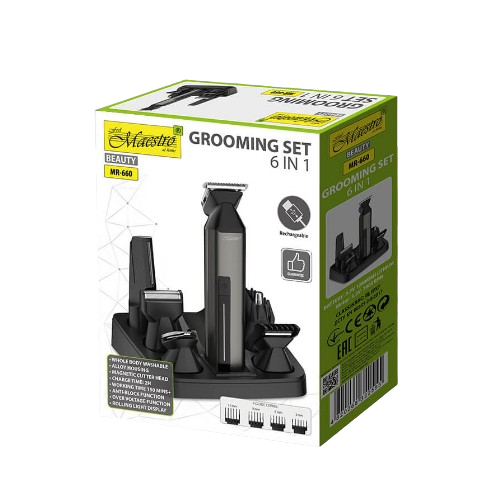 MR-660 Набір для підстригання волосся 6 в 1 Maestro | Зображення 3