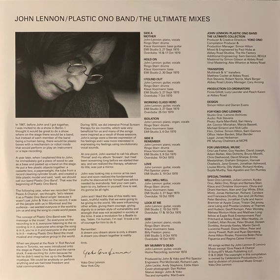 Вінілова платівка John Lennon, Plastic Ono Band – John Lennon / Plastic Ono Band [2LP] | Зображення 5