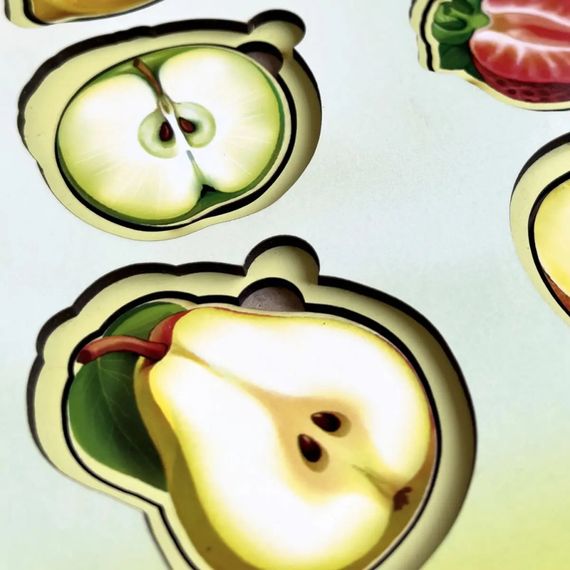 Деревянный пазл-вкладыш "Фрукты в разрезе" Ubumblebees (ПСД136) PSD136 сортер | Зображення 5