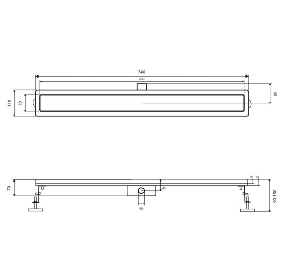 Трап Qtap SUS304 Scorpio FA700 з сухим затвором QTSCOFA700 | Зображення 1