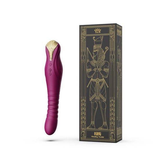 Смартвібратор-пульсатор Zalo — King Velvet Purple, кристал Swarovski Sex Aura | Зображення 6