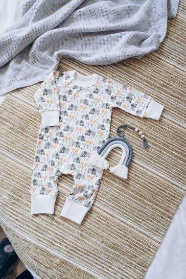 Ромпер на блискавці інтерлок принт Слоник