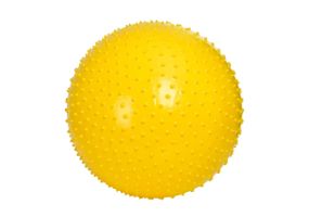 М'яч для фітнесу EasyFit 55 см жовтий (фітбол з масажною поверхнею) (EF-1971)