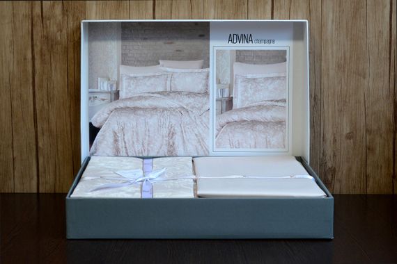 Постельное белье First Choice Cotton Satin полуторный 160х220 Advina Champagne | Зображення 2