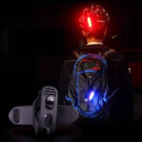 Велофонарь аккумуляторный красный/желтый свет AQY-096-COB Черный