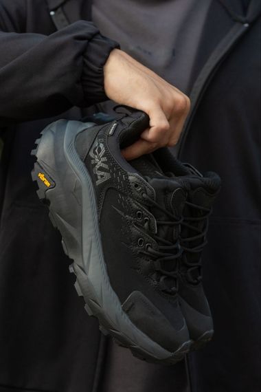 Кросівки демісезонні шкіряні  Hoka  GTX колір чорний/сірий | Зображення 6