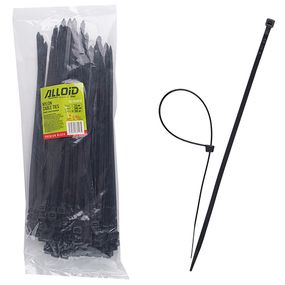 Хомут пластиковий Alloid 7.6 х 300 100 шт./уп. чорний