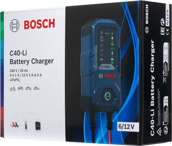 Зарядний пристрій для акумуляторів Bosch C40-Li 6/12V 5A (0189921040) | Зображення 1