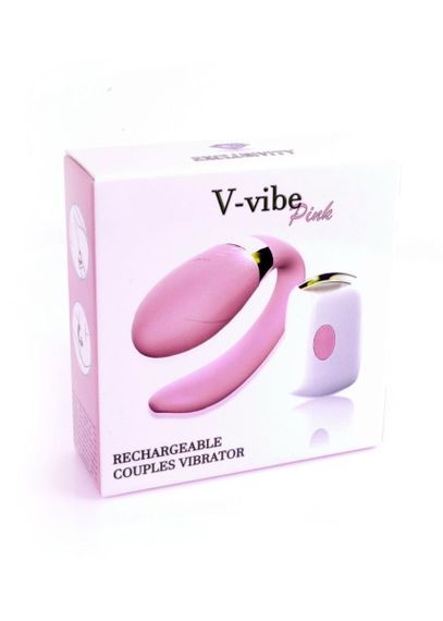 Вібратор для пар - V-Vibe Pink, USB, 7 Function, Remote Control Sex Aura | Зображення 7