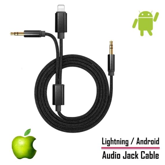 Кабель AUX 2в1 Jack+Lightning JH-039 | Зображення 2