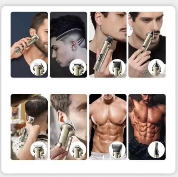 Набор VGR V-110 8в1 Professional для ухода за волосами, бородой, триммер для носа | Зображення 5