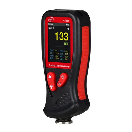 Товщиномір лакофарбових покриттів HD-дисплей Fe/nFe, 0-1800мкм BENETECH GT231 | Зображення 1