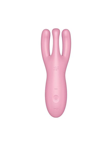Кліторальний смарт-вібратор Satisfyer Threesome 4 Pink з трьома пальчиками sexstyle | Зображення 1