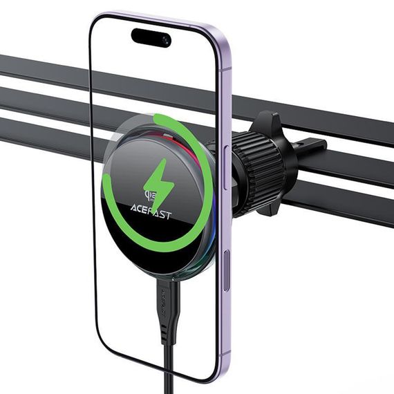 Автодержатель с БЗУ Acefast D61 Magnetic Wireless Charging Qi2 25W Gray | Зображення 2