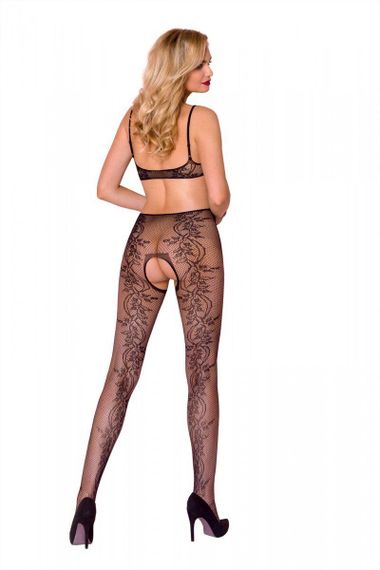 Бодістокінг з ажурної сітки із вирізами з боків та доступом Casmir CA002 чорний Sex Aura | Зображення 2