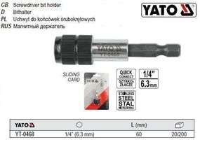 Тримач біт швидкознімний 1/4" х60 мм Польша YATO YT-0468